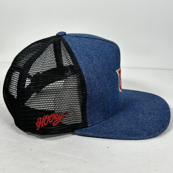 Hooey Hat Lone Star Beer Patch Cap Blue Denim Black Mesh SnapBack Trucker NWOT - Picture 2 of 6
